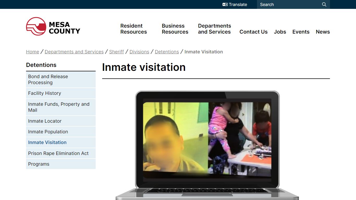Inmate visitation | Mesa County